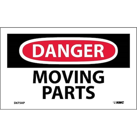 DANGER, MOVING PARTS, 3X5, PS